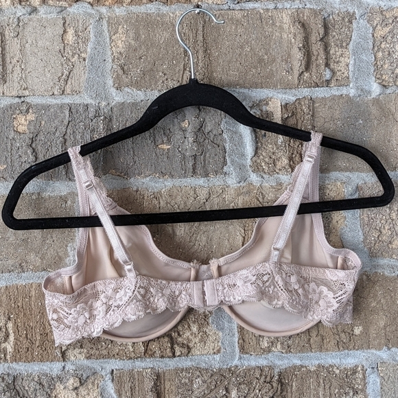 Natori Full Coverage Lightweight Lace Bra Size 38C Nude Beige - Picture 2 of 6